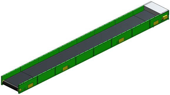 Belt conveyor - View CAO