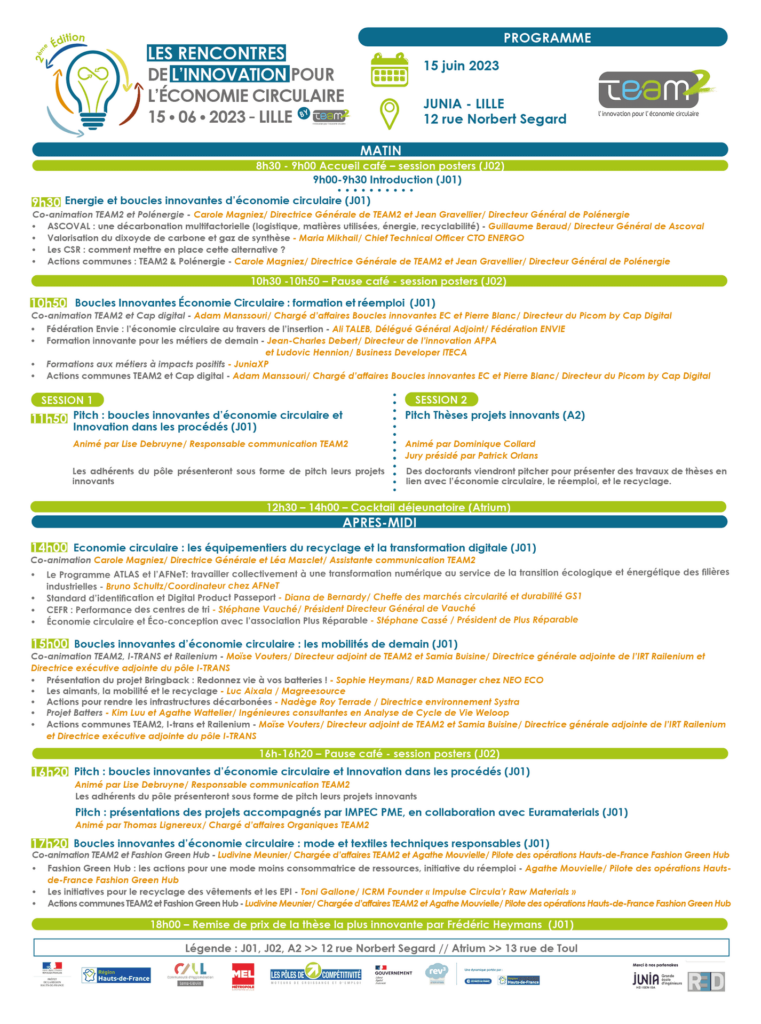 Vauché présent aux Rencontres de l'innovation pour l'économie circulaire